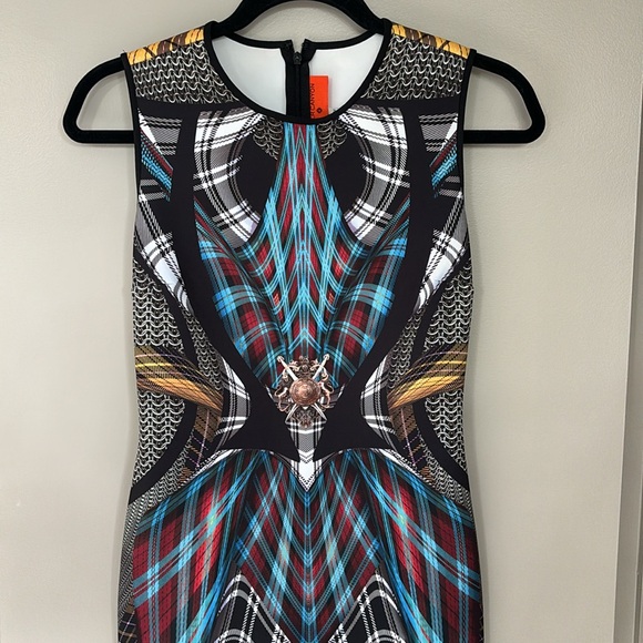 Clover Canyon Sleeveless Neoprene Bodycon Print Dress, Size M - Picture 2 of 8